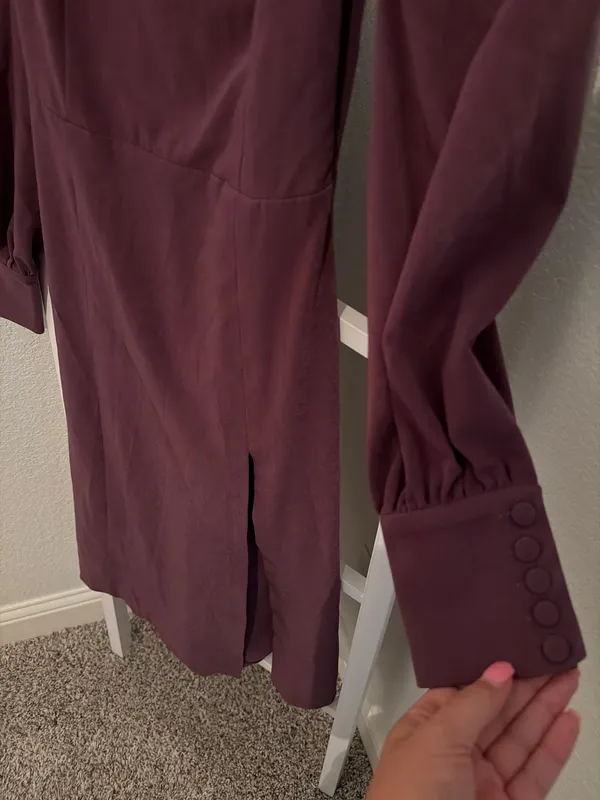 Lichi midi dress in a dusty plum/mauve shade - Image 2