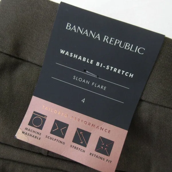 NWT Banana Republic Sloan Flare in Green High Rise Bi-Stretch Pants 4 x 34 - Image 6