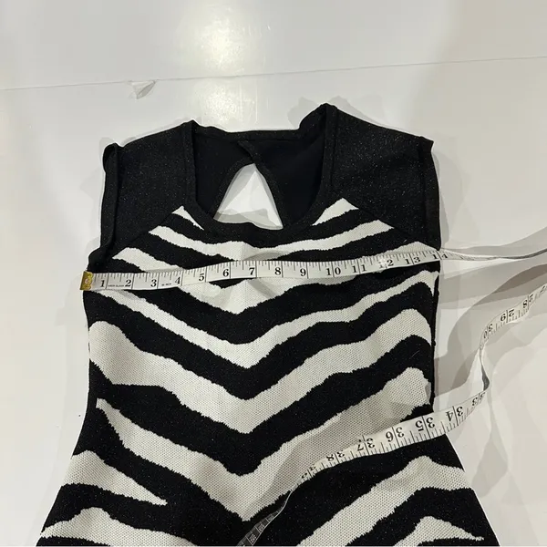 Forever 21 Black & White Zebra Print Sleeveless Bodycon Dress Size M‎ - Image 7