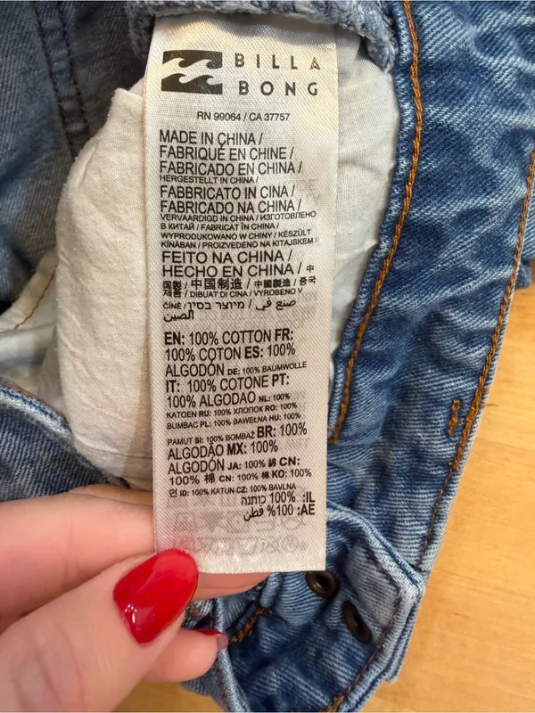 Billabong The Salty Blonde Chill Out High Waisted Wide Leg Denim Jeans - Image 5