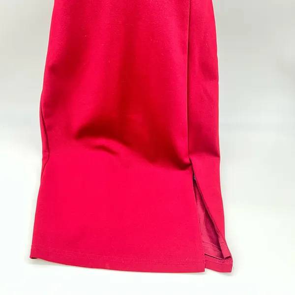 Lulu's Bold Red Backless Dress w/Front Slit Over Left Thigh-Size XS - Image 3