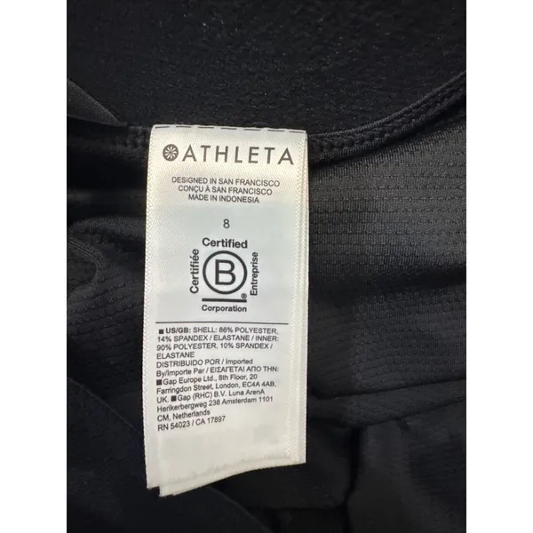 Athleta Ace Skort Black Athletic Golf Tennis Skirt with Pockets Size 8 - Image 5