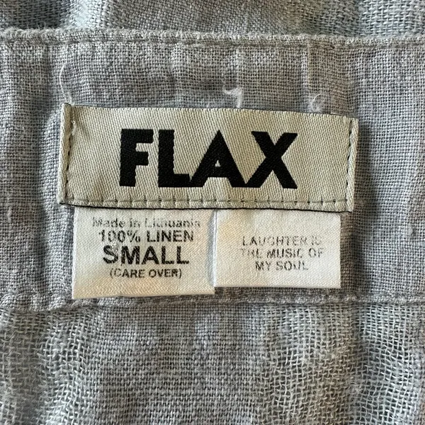 FLAX 100% Linen S top button-down linen jacket relaxed Lagenlook lightweight - Image 3