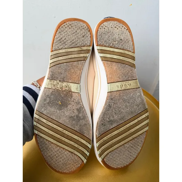 Keds Womens Tan Canvas Mesh Lace Up Mule Sneakers WF58121‎ Size 8.5 - Image 6
