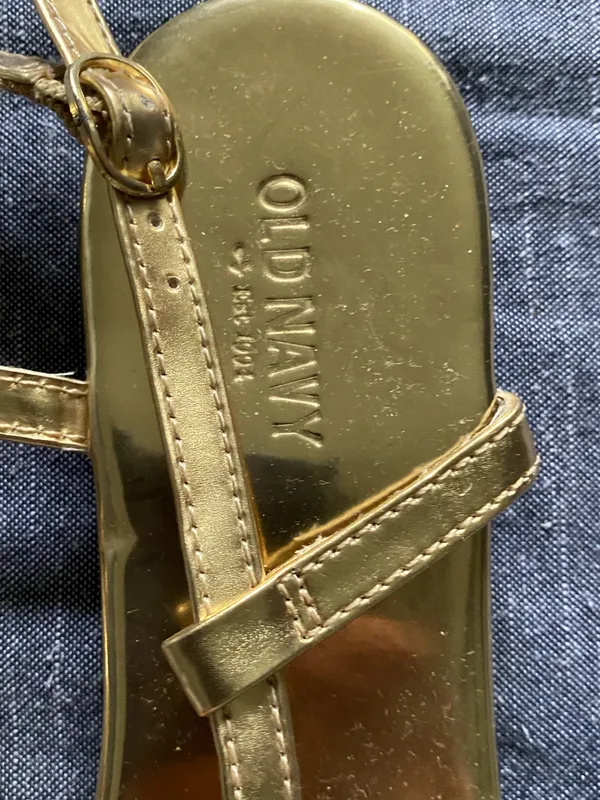 Old Navy Gold Sandals - Image 2