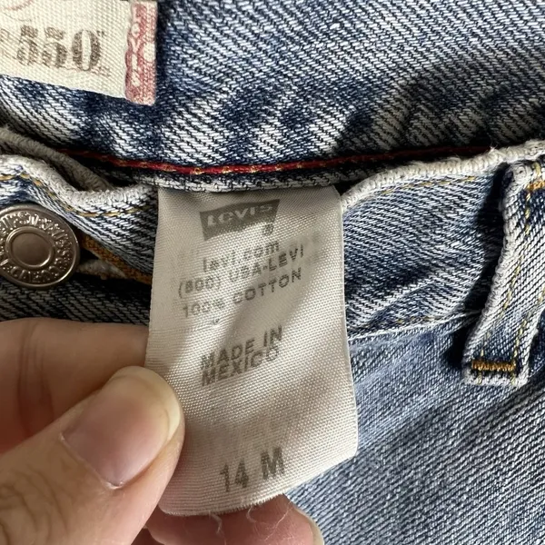 Vintage Levi’s 550 Relaxed‎ Tapered Jeans 100% Cotton | Size 14 M Casual 90’s - Image 10
