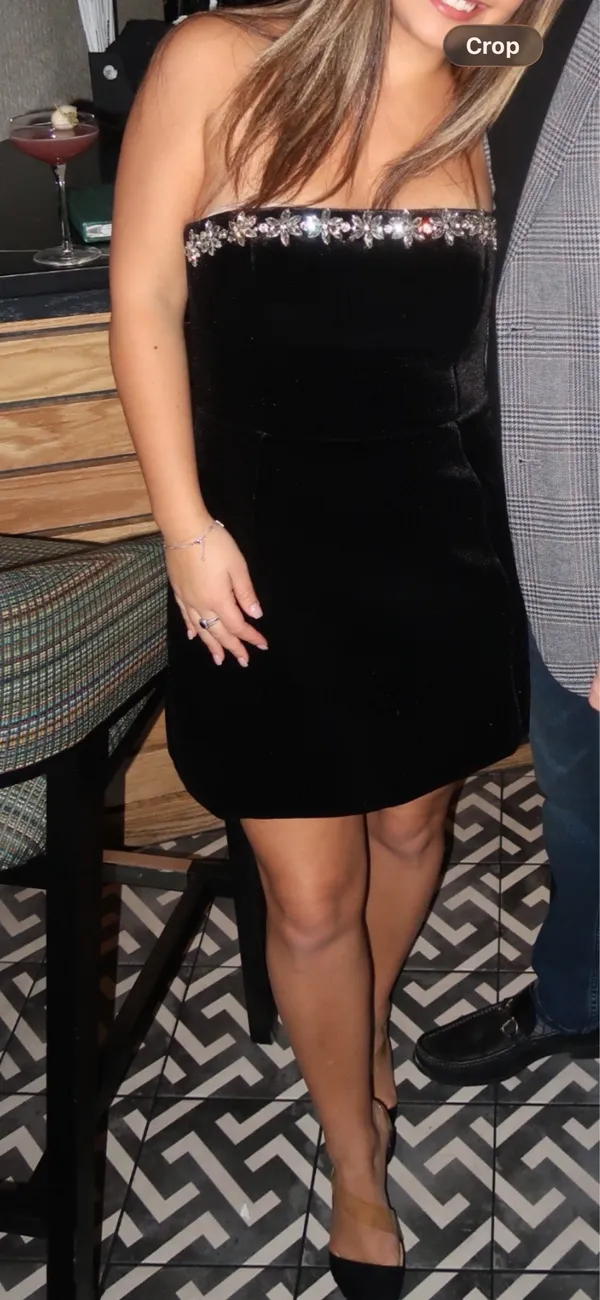 Club L Black velvet dress - Image 2