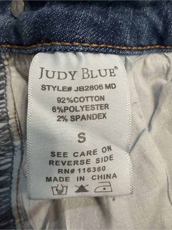 Judy Blue Dark Blue Distressed Denim Skort Size Small - Image 5