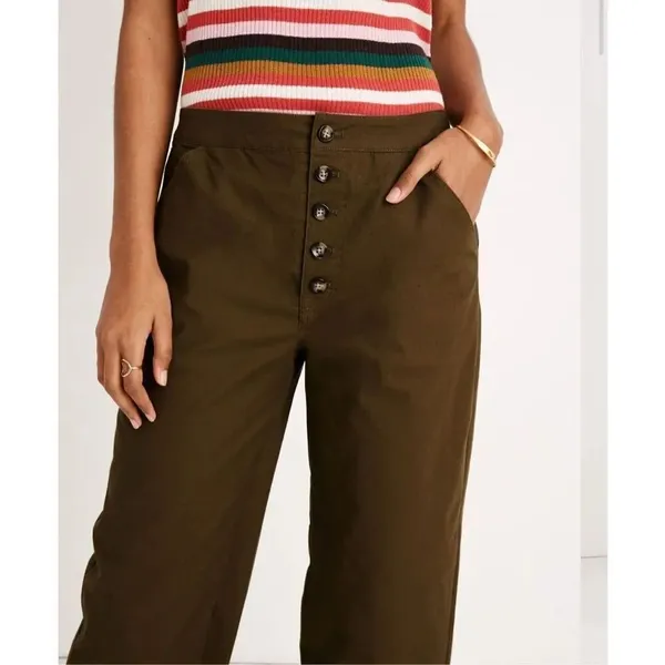 Madewell Greenwich relaxed army fatigue green 33 pants - Image 6