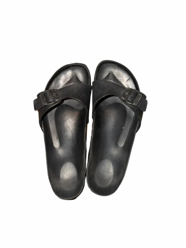 Birkenstock Black Buckle Slide Sandals Size 38 - Image 2