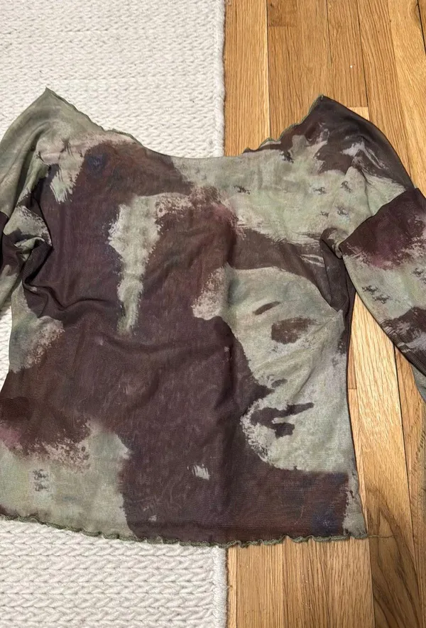 Cider Mesh Long Sleeve Face Top - Image 2