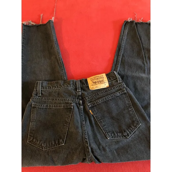 Levis 921 slim fit tapered leg black denim jeans Size 8 - Image 3