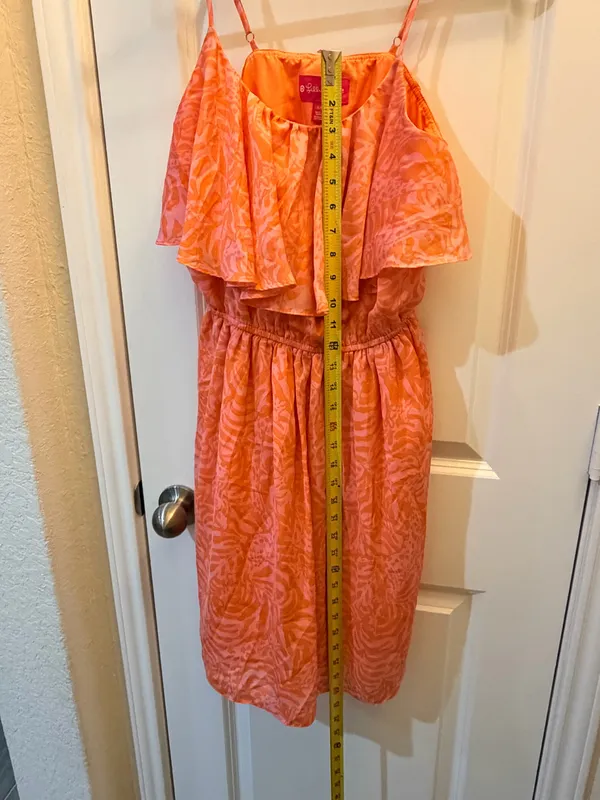 Lilly Pulitzer for Target Pink & Orange Giraffe Print Ruffle Dress – Size Small - Image 6