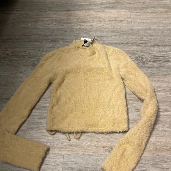 Nwt Forever21 Taupe Fuzzy Backless Sweater S - Image 4