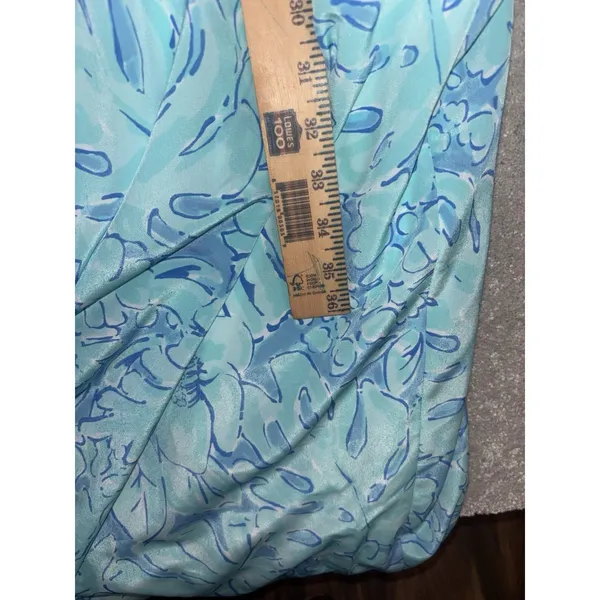 Vineyard Vines Capri Blue Floral Sleeveless‎ V-Neck Maxi Dress 0 - Image 10