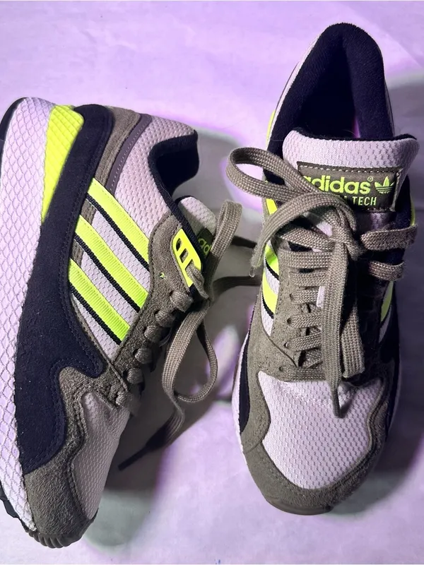 adidas women Ultra Tech Sneakers — White, Olive & Neon Yellow - Image 5
