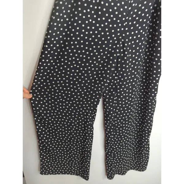 Zara Basic Black & White Polka Dot Pants‎ Women's XS Pinup Retro Preppy - Image 6