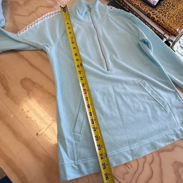 Lilly Pulitzer Skipper Popover Pullover with Crochet Lace Sleeve Detail‎ Small - Image 15