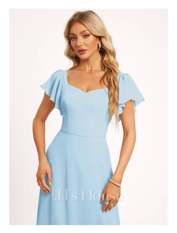 JJ's House Bridesmaid Dress A-line Ruffle Chiffon Dress - Image 3