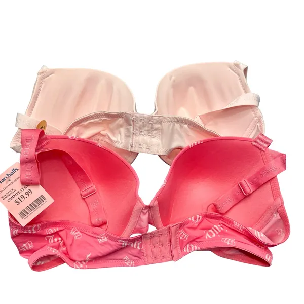 Juicy Couture Pink Bra Set Womens 40C Y2K Lingerie Set NWT Vintage Style - Image 5
