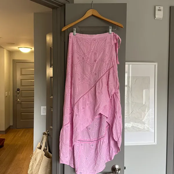 Young Fabulous & Broke Pink Eyelet High-Low Dress - Image 3