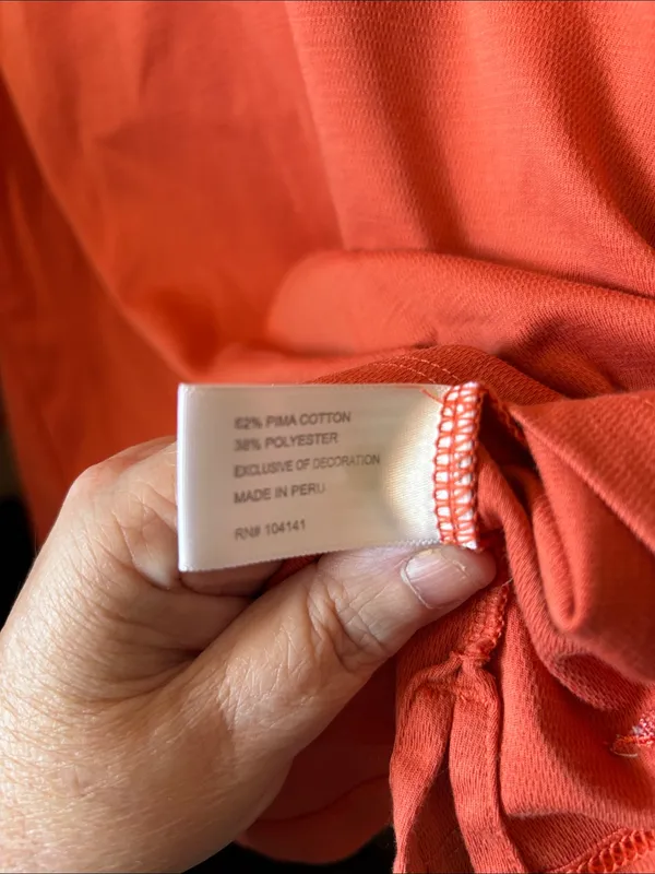 Lady Hagen -Orange Short Sleeve Polo Small - Image 3