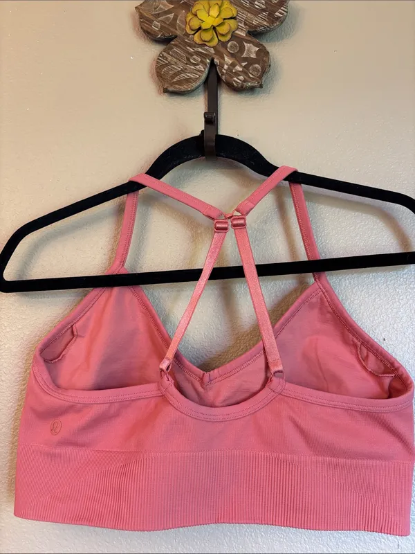 lululemon athletica 10 Rose Mauve Convertible Racerback Light Support Sports Bra - Image 6
