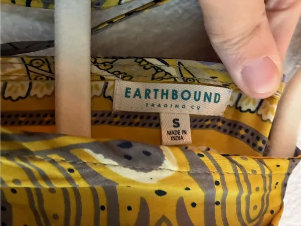 Earthbound | Bohemian Paisley Print Maxi Dress | Olive size S - Image 4