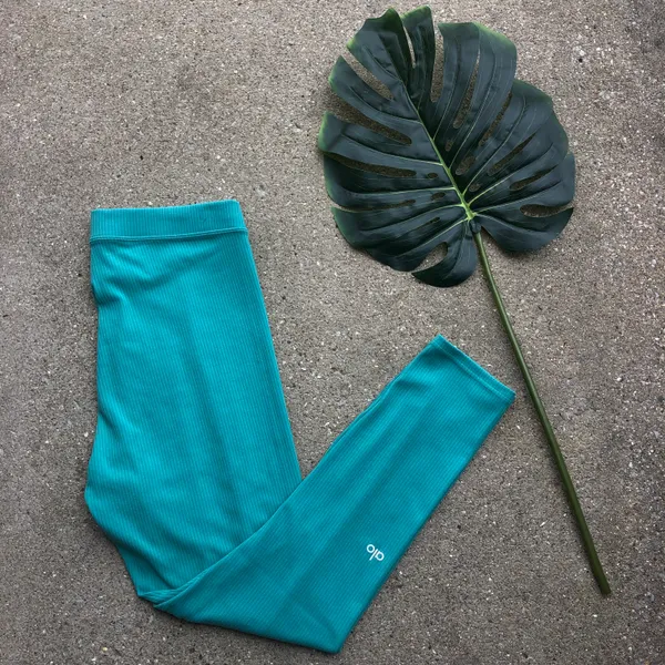 Alo Ribbed High Waist Blissful Leggings Size Large - Image 3