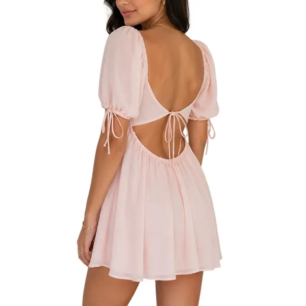 Lucy in the Sky Leilani Pink Babydoll Dress S Coquette Balletcore - Image 2