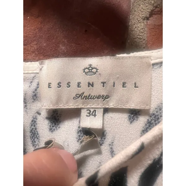 Essentiel Antwerp Animal Print Bow Back Shift Mini Dress Size 34 US 2 - Image 7