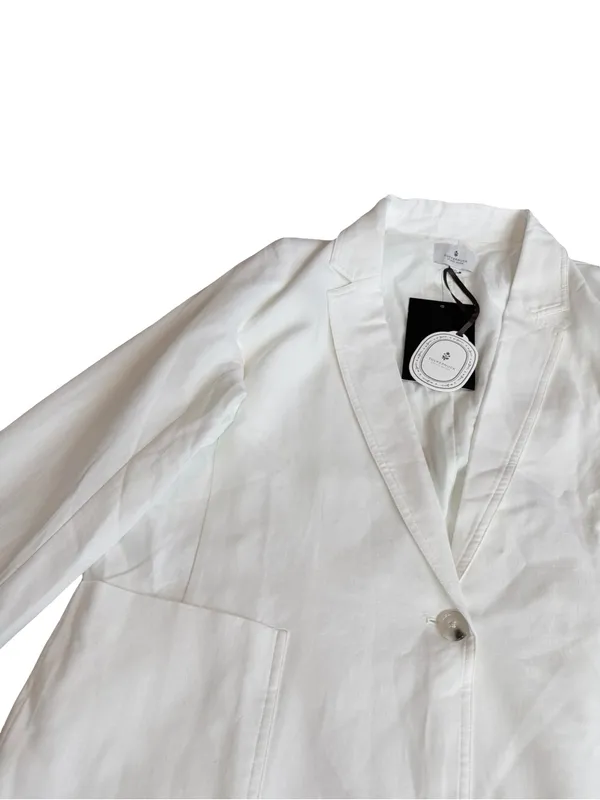 Tuckernuck Studio McGee White Linen Blend Blazer Pockets XX-Large Women's NWT - Image 7