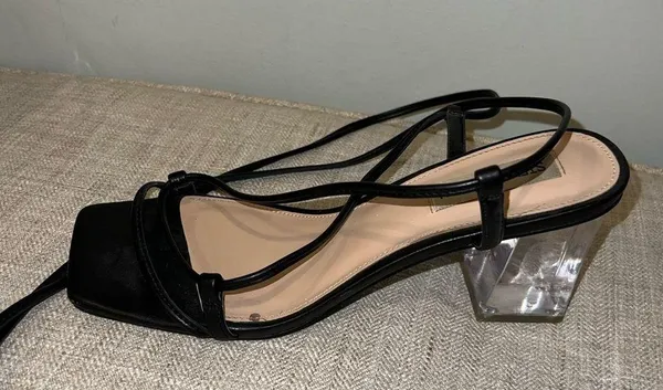 Steve Madden Black tie up heels - Image 3