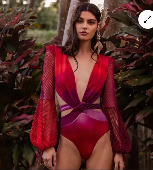 Twistwave Mesh Monokini Purple - Image 3