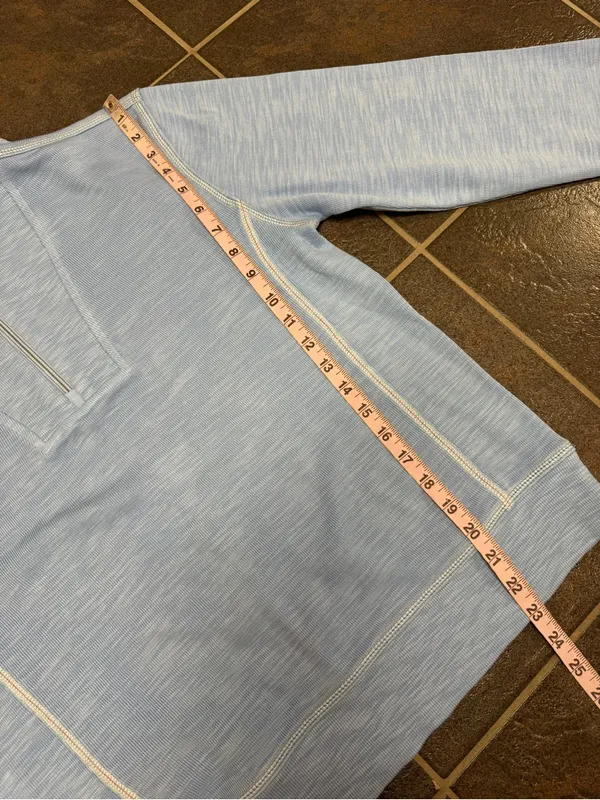 Tommy Bahama Tobago Bay Half 1/2 Zip Sweatshirt Light Sky Blue Medium NEW NWT - Image 10
