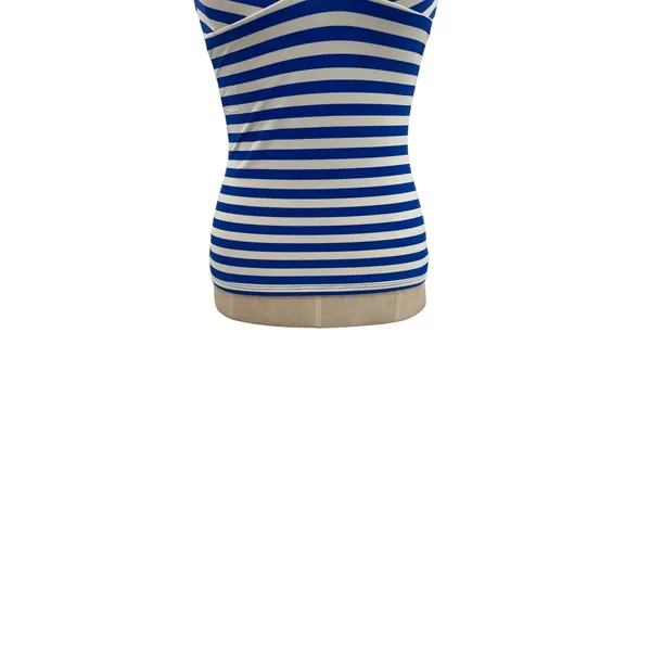 Boden Talamanca Striped Tankini Top Blue White‎ Twist Front UK 6 US 2 - Image 4