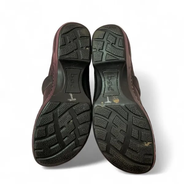 BOC Black Leather Comfort Clogs Mule Shoes Casual‎ Everyday Slip On - Image 3