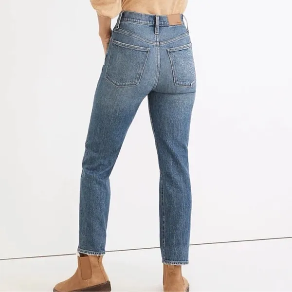 MADEWELL The Perfect Vintage Straight Leg Jeans Size 29 Medium Blue Wash Ankle - Image 2