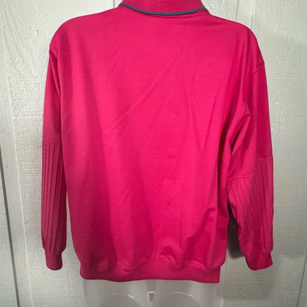 Blast Vintage Women’s Pink Sweatshirt Polo 1/4 Zip Size Small Petite EUC - Image 4
