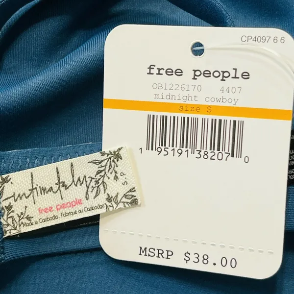 Free People Intimately Bra Oh Scuba Small Bralette Midnight Cowboy Convertible - Image 6