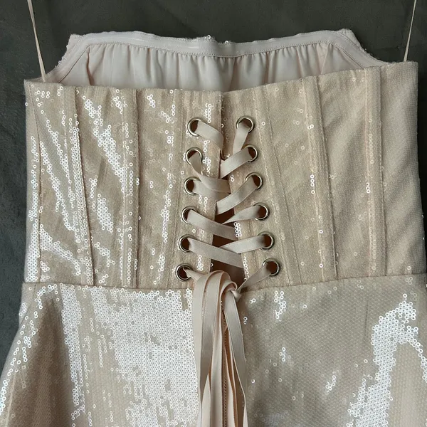 Altar'd State Pale Pink Jannika Sequin Mini Dress Size Small - Image 4