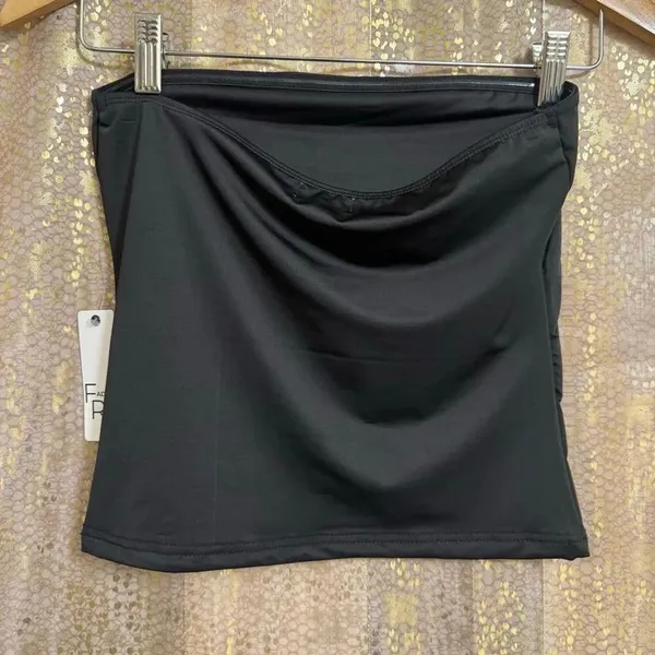 Faded Rose Black Silver Gold Studded Tube Top Small NWT - Image 2