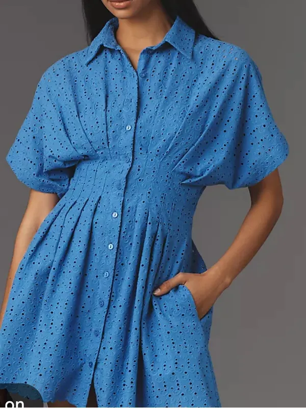 Exquise Tobie Eyelet Mini Shirtdress - Image 2