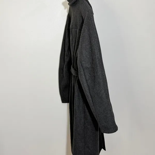 Lapel neck Double Breasted belted PeaCoat overcoat Women small academia lagen - Image 4