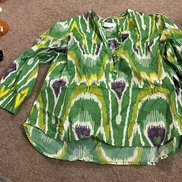 Anthropologie green blouse M‎ - Image 2