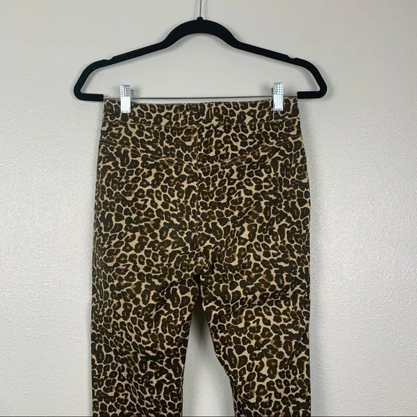 WE The‎ Free Belle Animal Print Cropped Skinny Jeans Sz 26 Leopard - Image 10