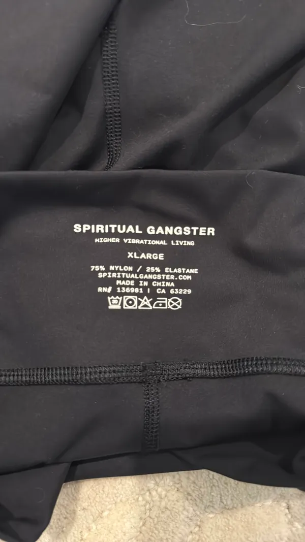 Spiritual Gangster Leggings High-Waisted Black - Image 3