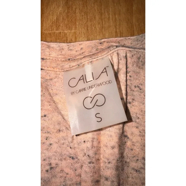 Calia by Carrie Underwood‎ Womens Peach Heather Strappy V-Neck Tee Shirt Small - Image 2