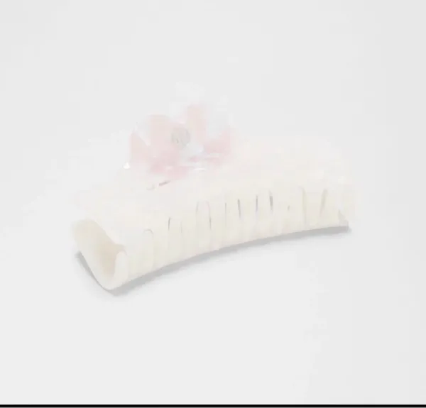 Lululemon Extra Large Claw Hair Clip *Heart Light Ivory/Pink Peony NWT - Image 2