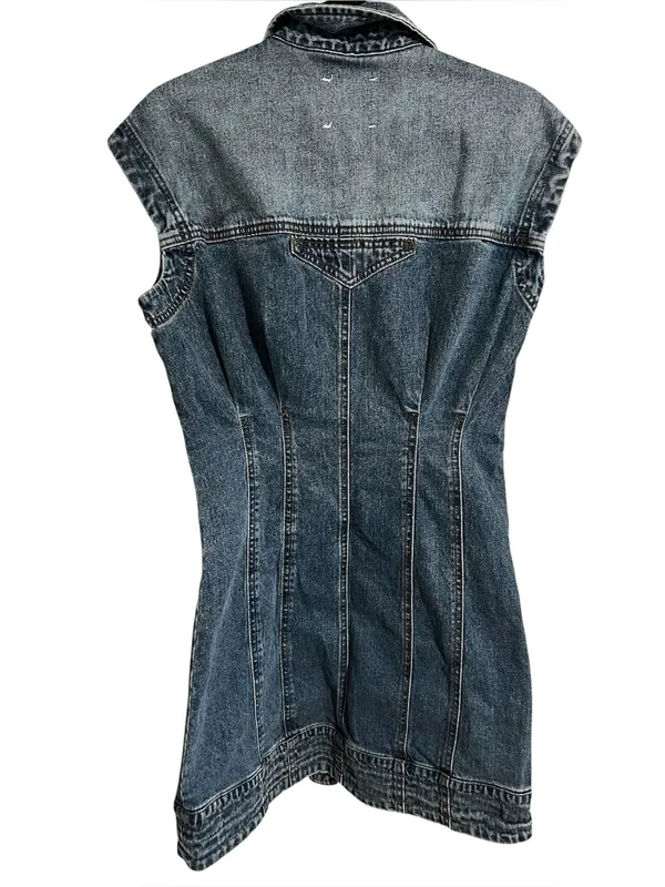 Habitual Dark Blue Denim Button-Front Dress - Image 2